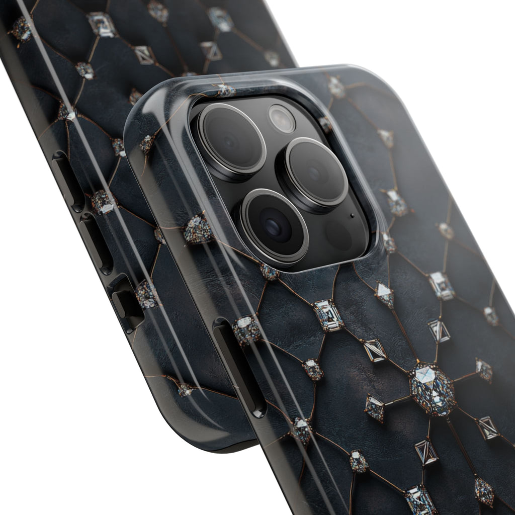 Fundas Premium MINUX para iPhone y Samsung Galaxy - Obsidian Diamond Filigree