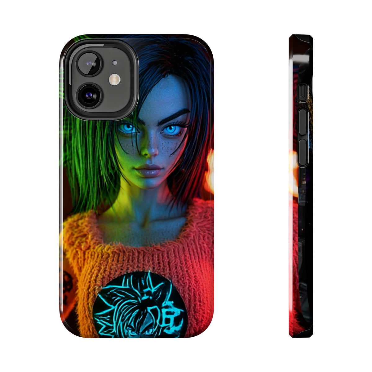 Funda Premium MINUX para iPhone y Samsung Galaxy - Neon girl 003
