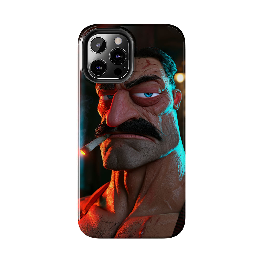 Funda Premium MINUX para iPhone y Samsung Galaxy - 3D Mustache Man 001