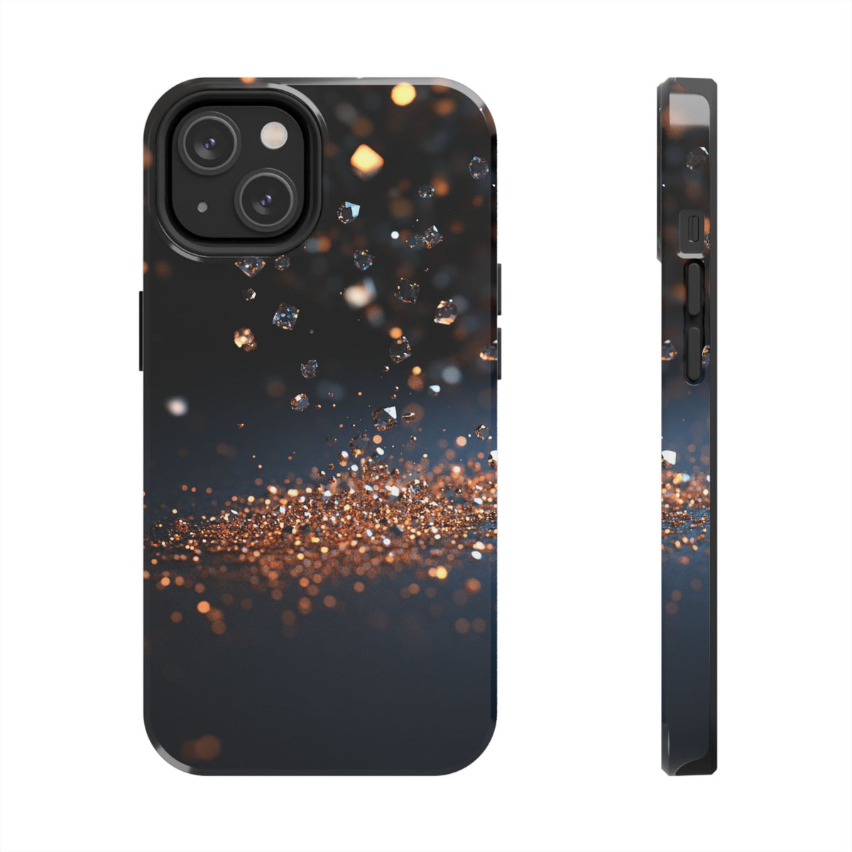 Fundas Premium MINUX para iPhone y Samsung Galaxy - Golden Diamond Dust