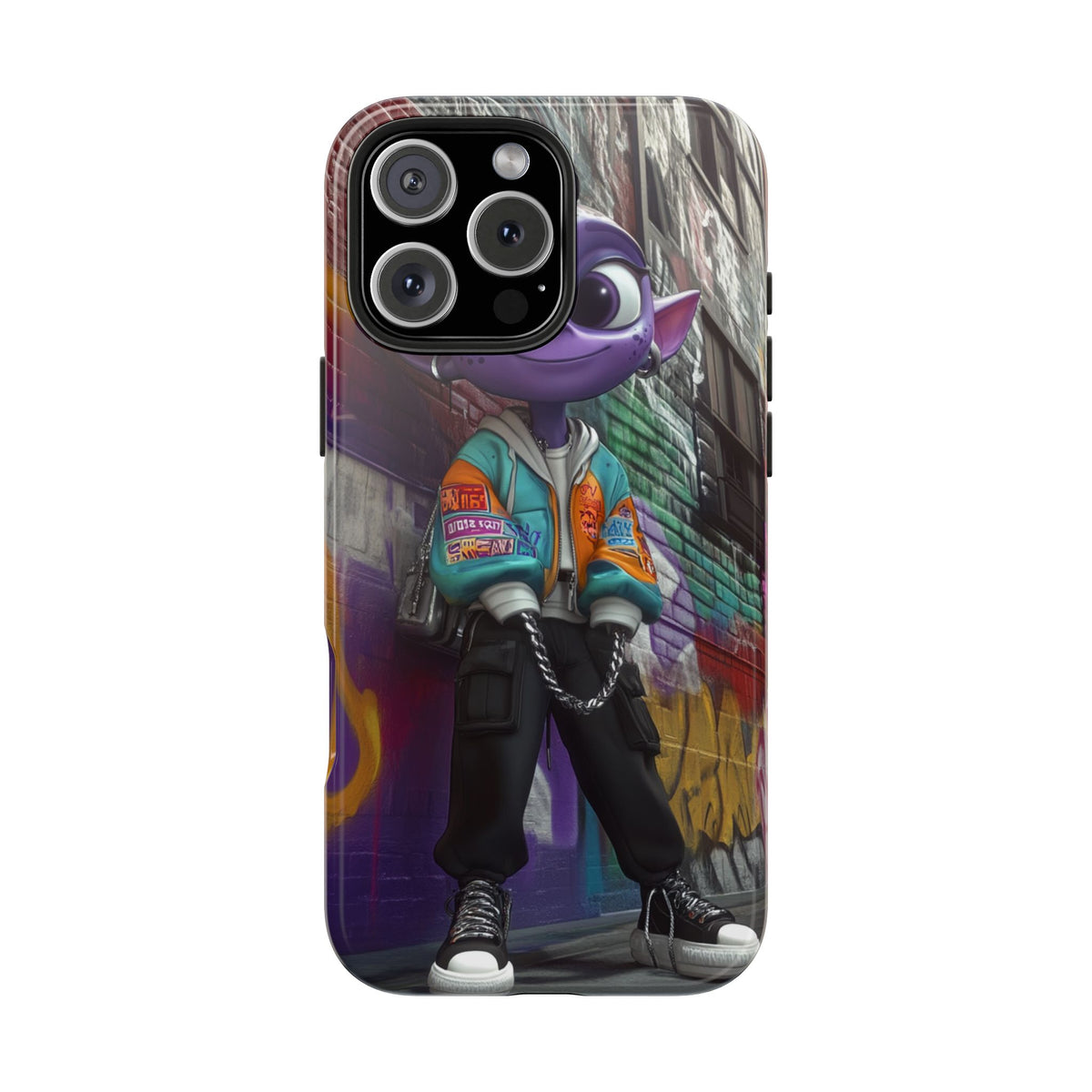 Funda Premium MINUX para iPhone y Samsung Galaxy - Purple Alien