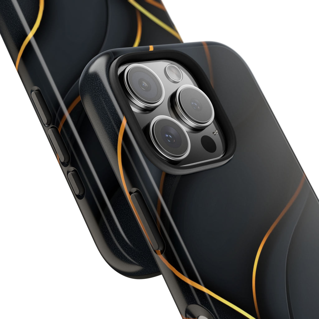 Fundas Premium MINUX para iPhone y Samsung Galaxy - Golden Silk Curves