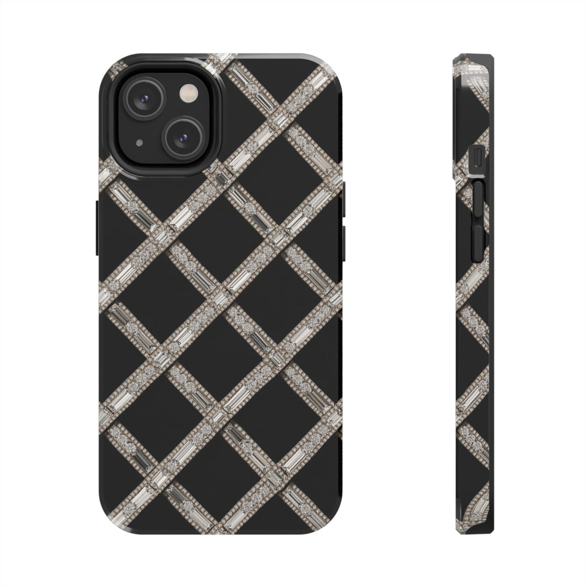 Fundas Premium MINUX para iPhone y Samsung Galaxy - Silver Diamond Lattice