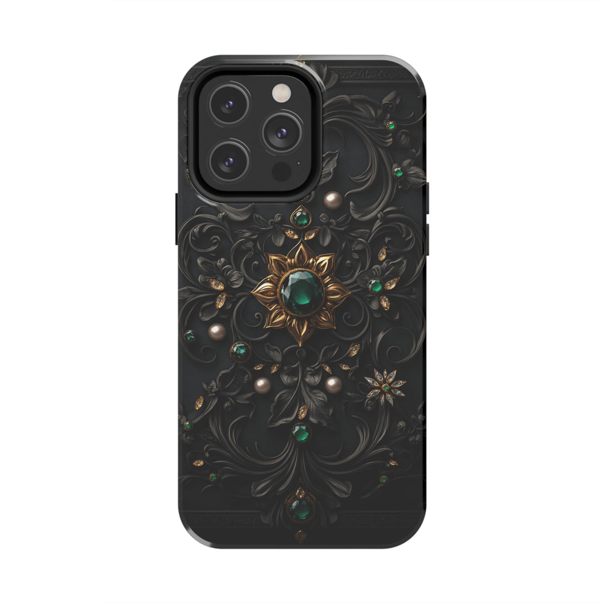 Fundas Premium MINUX para iPhone y Samsung Galaxy - Emerald Gothic Relic