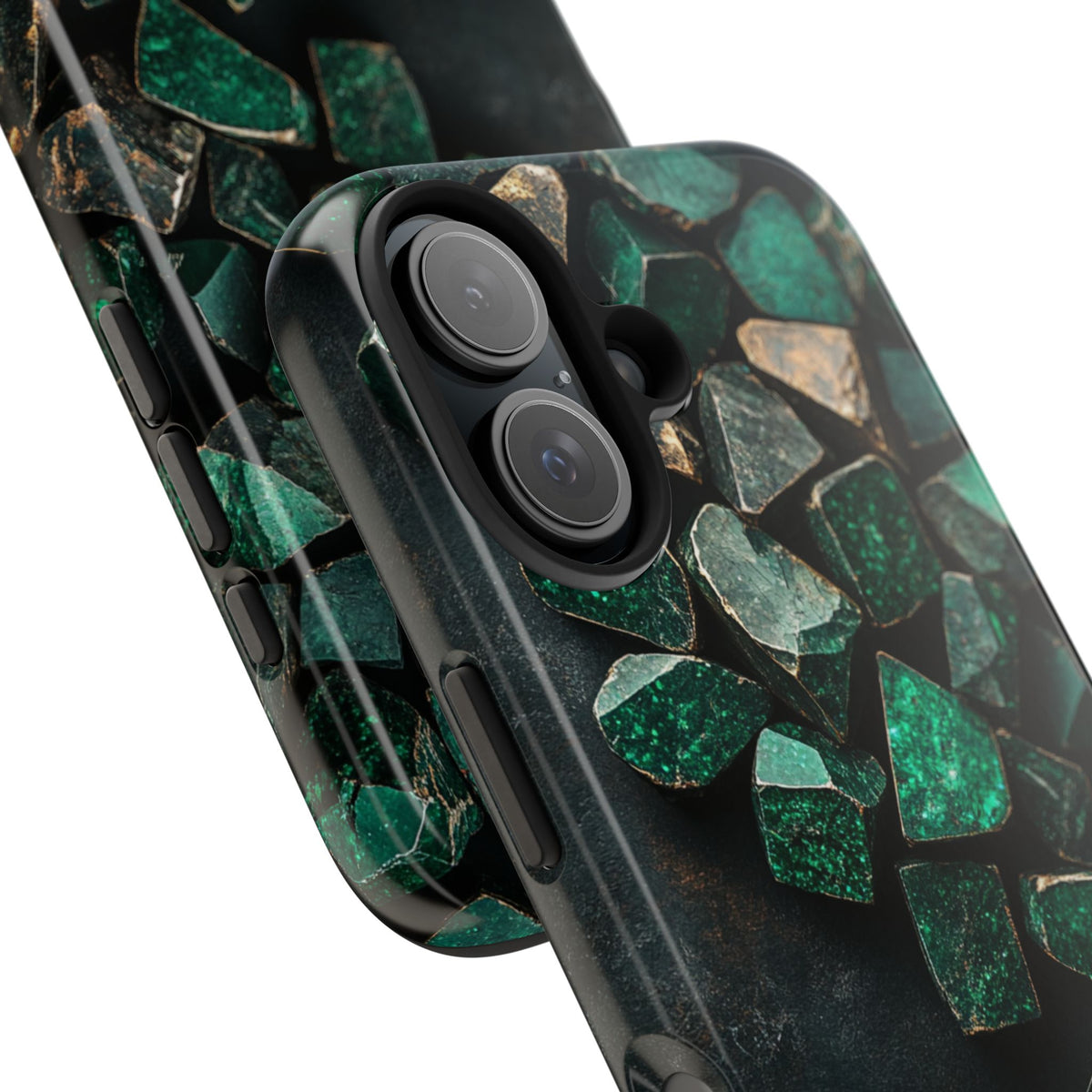 Fundas Premium MINUX para iPhone y Samsung Galaxy - Emerald Crystal Scatter