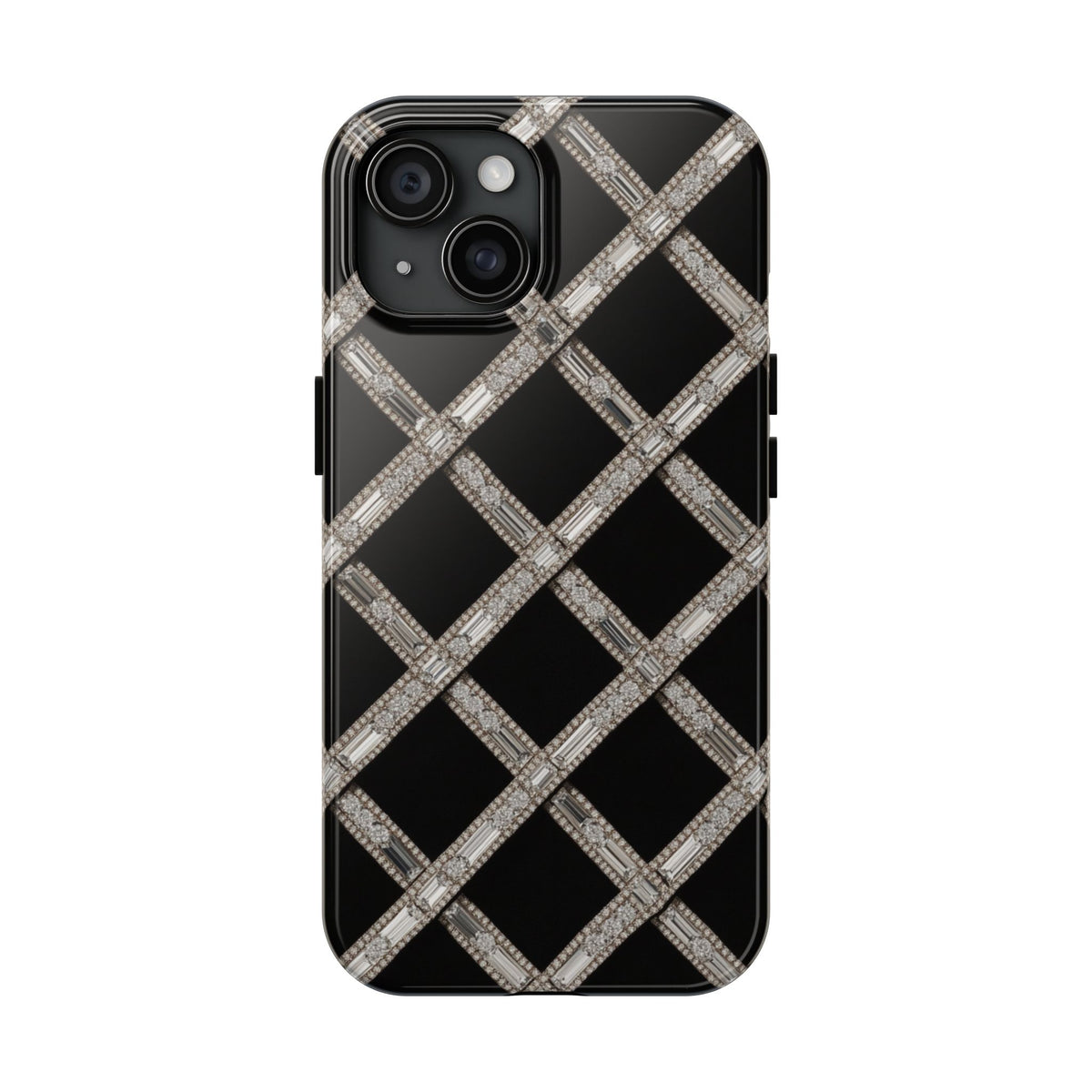 Fundas Premium MINUX para iPhone y Samsung Galaxy - Silver Diamond Lattice