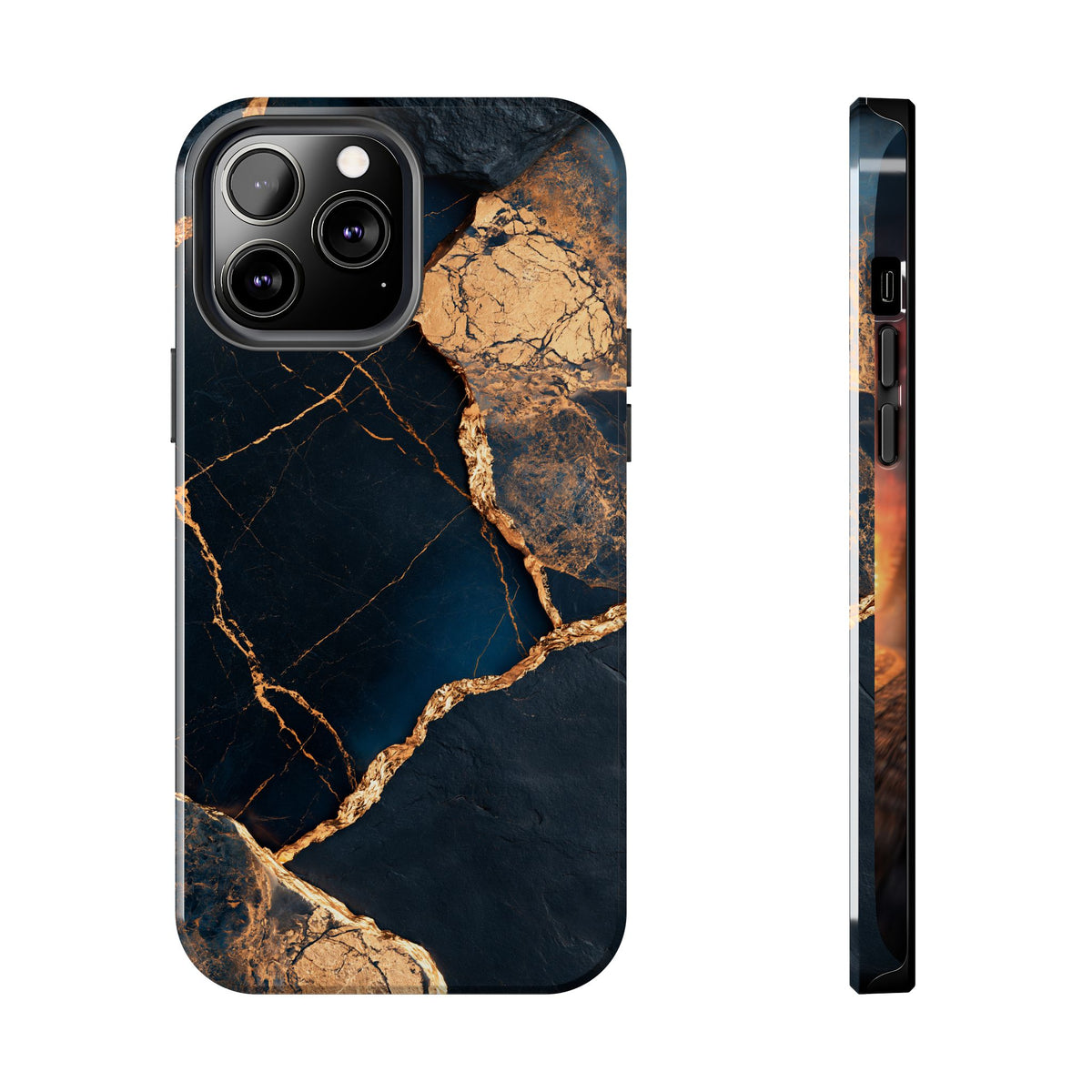 Funda Premium MINUX para iPhone y Samsung Galaxy - Golden Marble