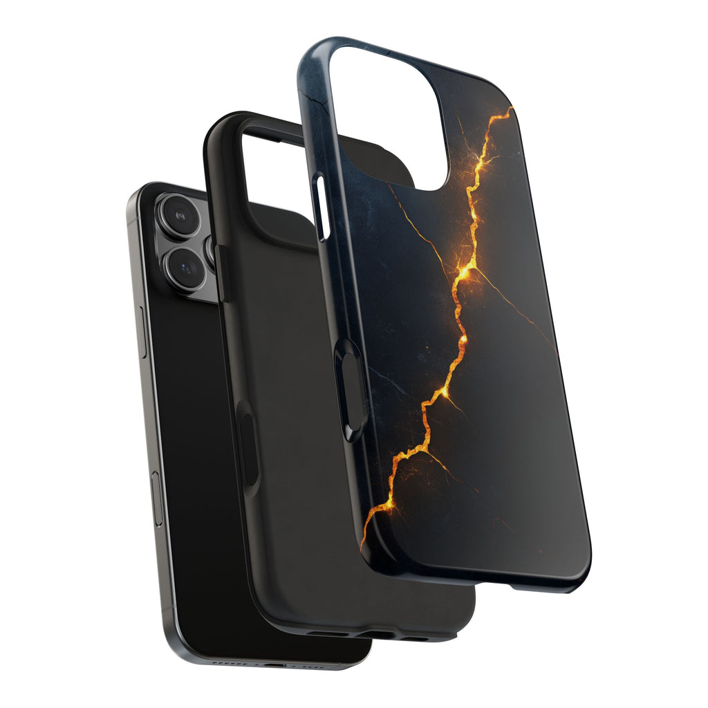 Fundas Premium MINUX para iPhone y Samsung Galaxy - Electric Gold Vein