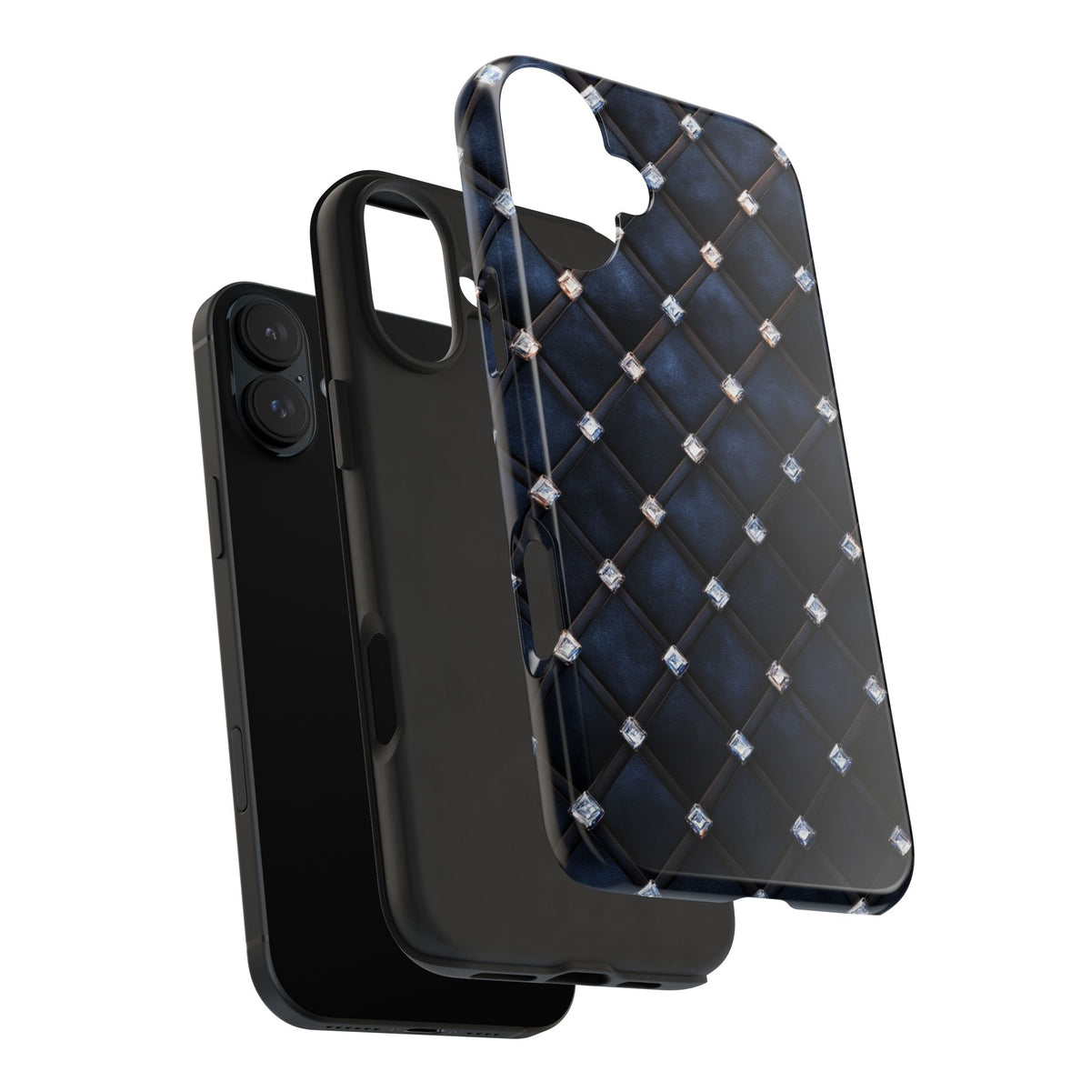 Fundas Premium MINUX para iPhone y Samsung Galaxy - Midnight Diamond Quilt