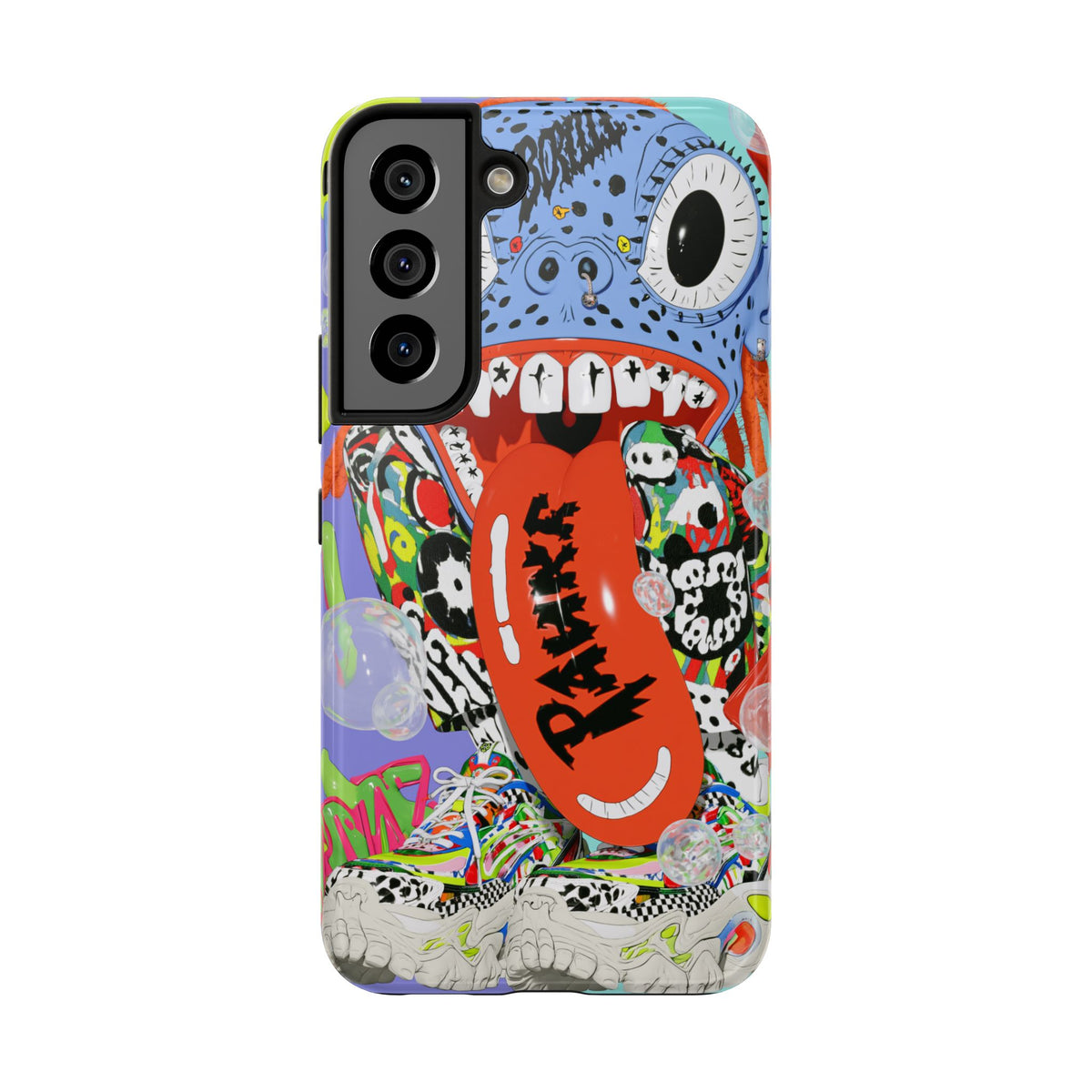 Fundas Premium MINUX para iPhone y Samsung Galaxy - Electric Blue Monster