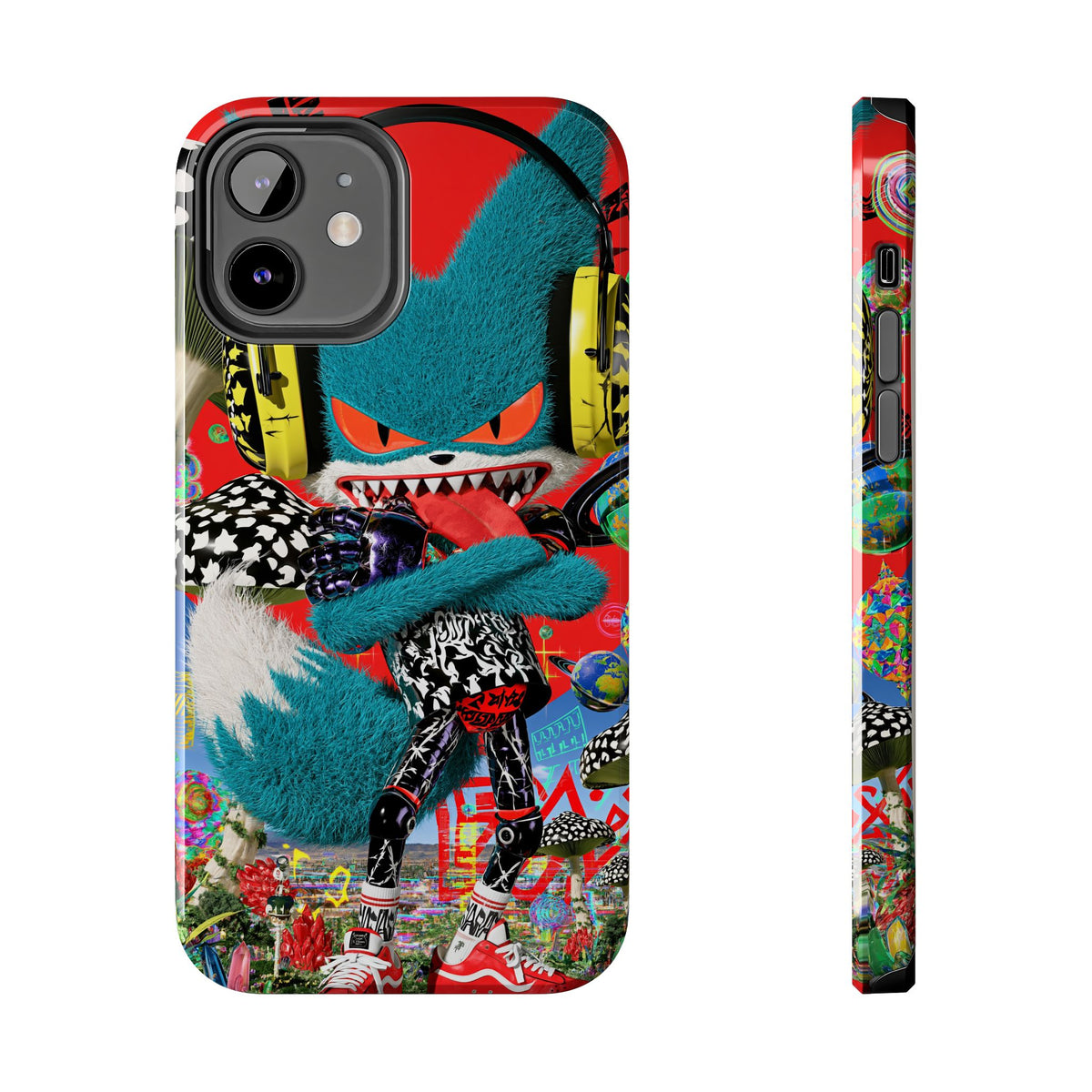Fundas Premium MINUX para iPhone y Samsung Galaxy - Neon Cyborg Fox