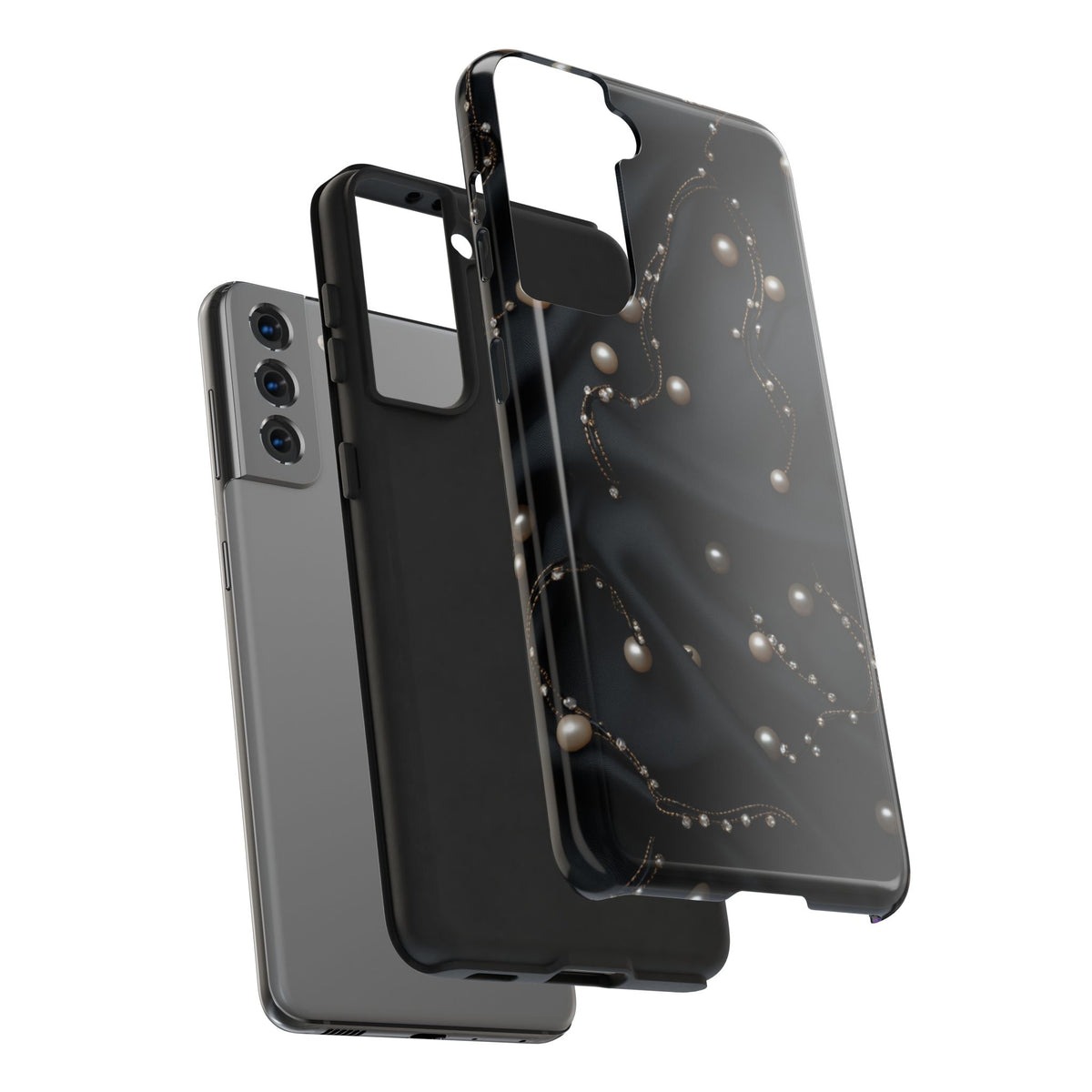 Fundas Premium MINUX para iPhone y Samsung Galaxy - Pearl Chain Velvet