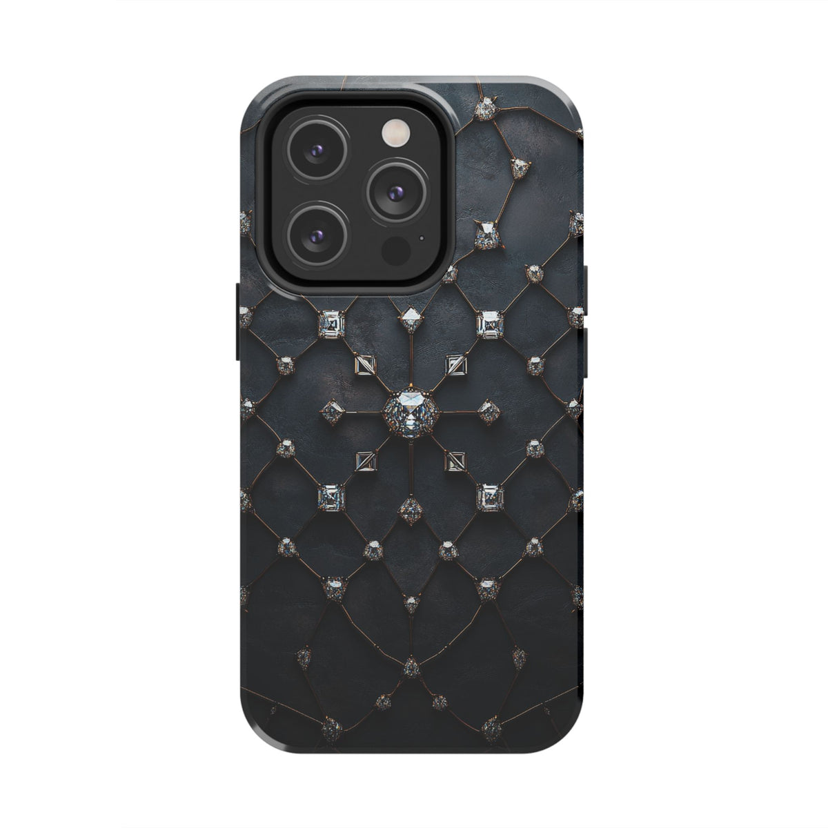 Fundas Premium MINUX para iPhone y Samsung Galaxy - Obsidian Diamond Filigree