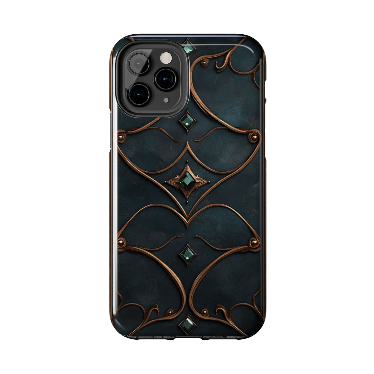 Fundas Premium MINUX para iPhone y Samsung Galaxy - Copper Art Deco Curves