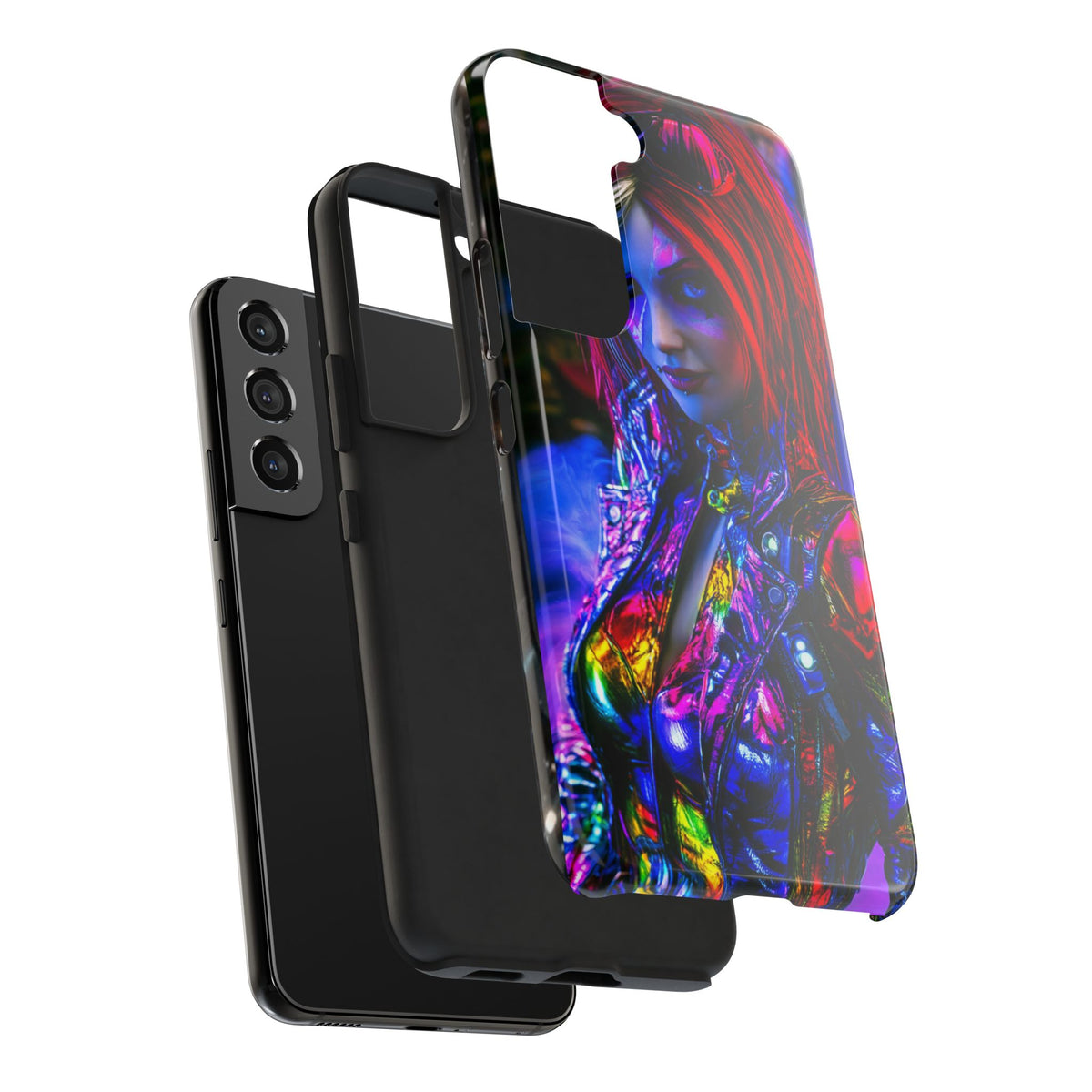 Funda Premium MINUX para iPhone y Samsung Galaxy - Cyberpunk Girl 001