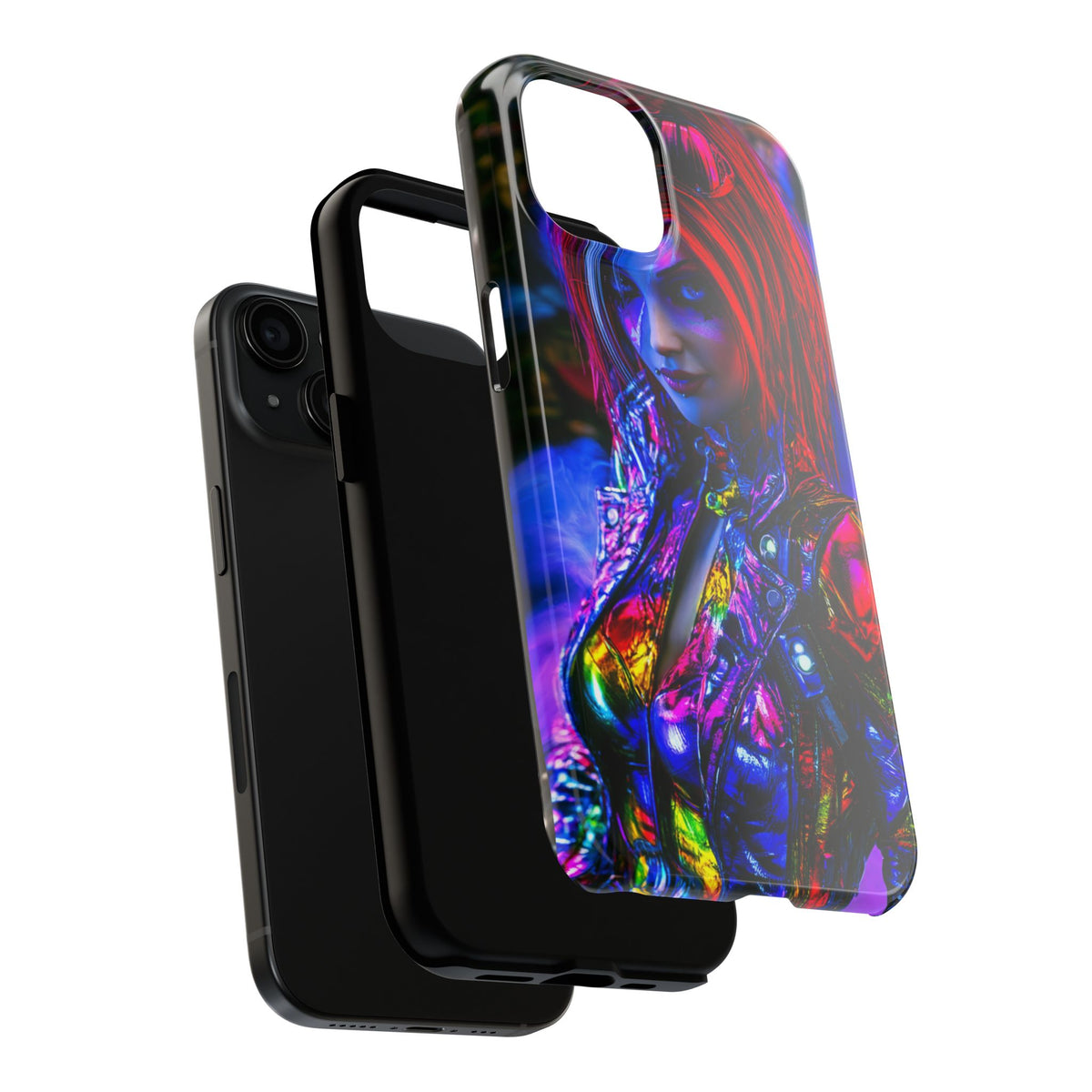 Funda Premium MINUX para iPhone y Samsung Galaxy - Cyberpunk Girl 001