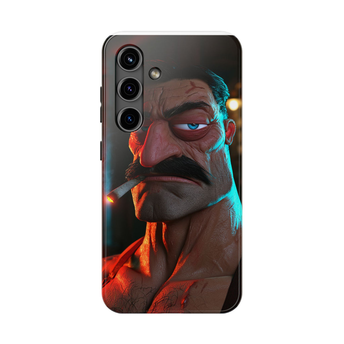 Funda Premium MINUX para iPhone y Samsung Galaxy - 3D Mustache Man 001