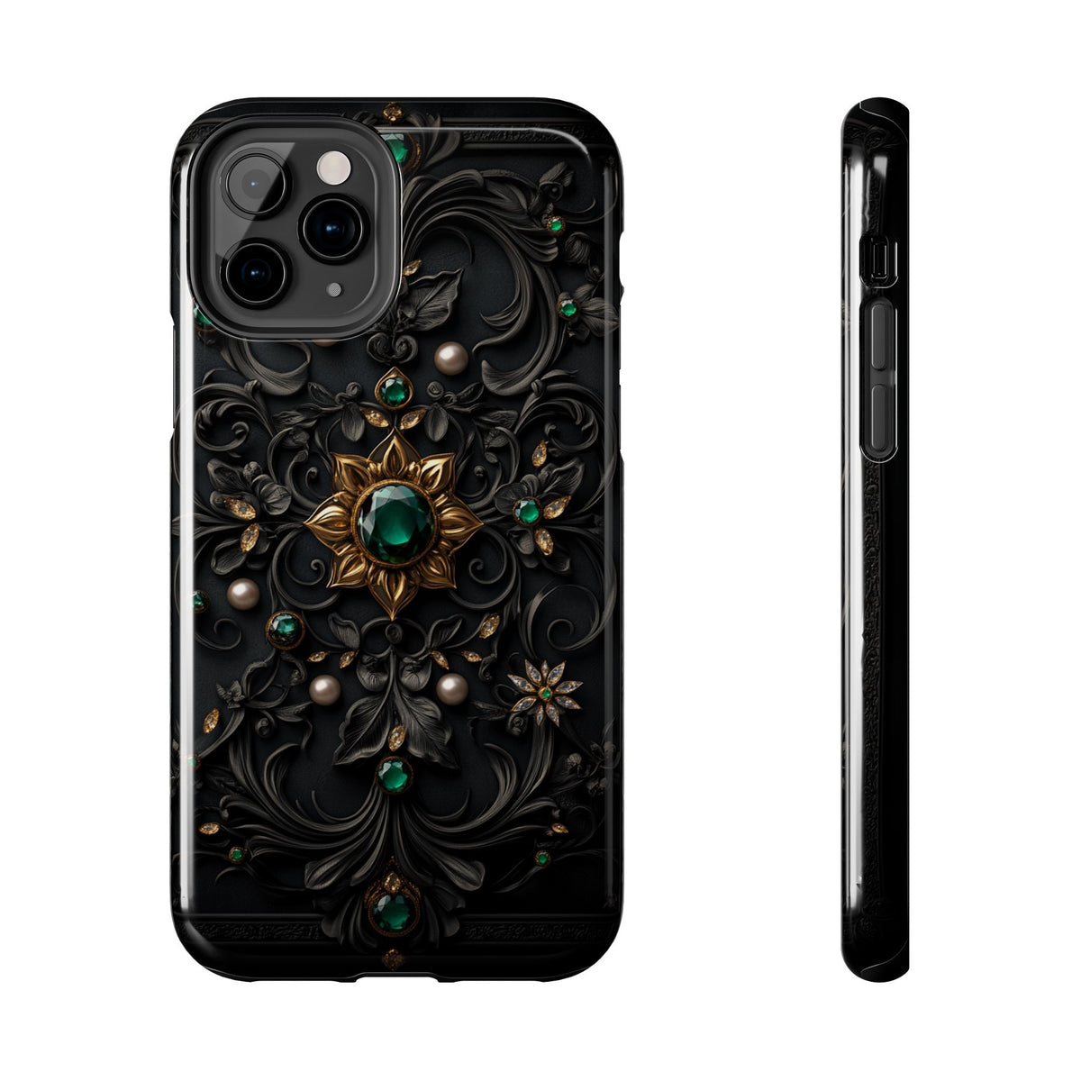 Fundas Premium MINUX para iPhone y Samsung Galaxy - Emerald Gothic Relic