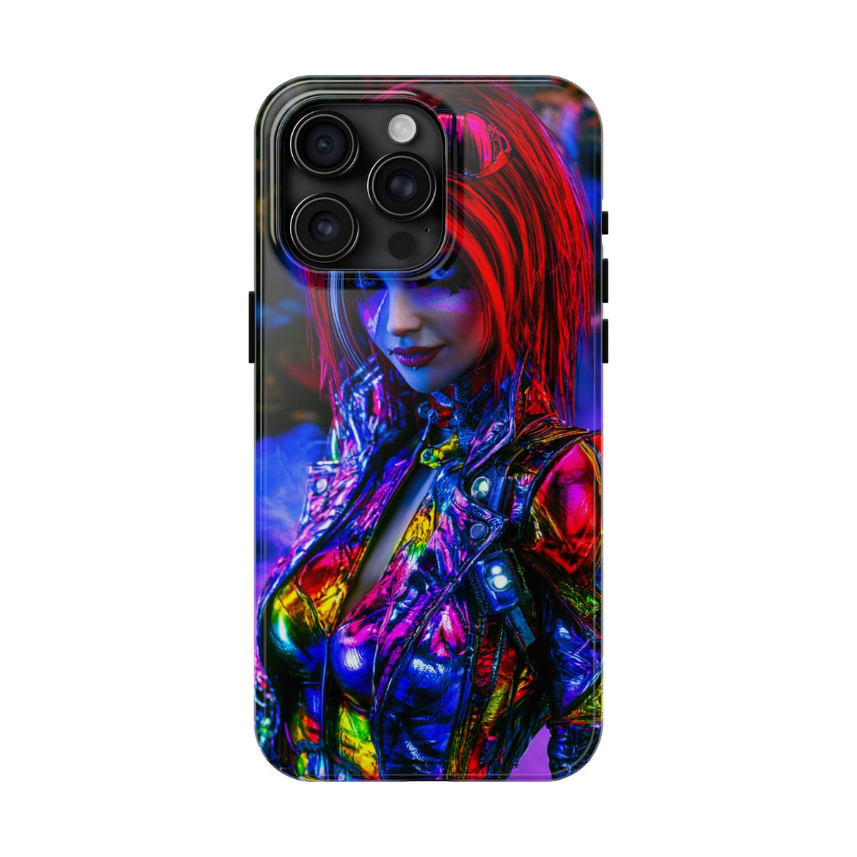 Funda Premium MINUX para iPhone y Samsung Galaxy - Cyberpunk Girl 001