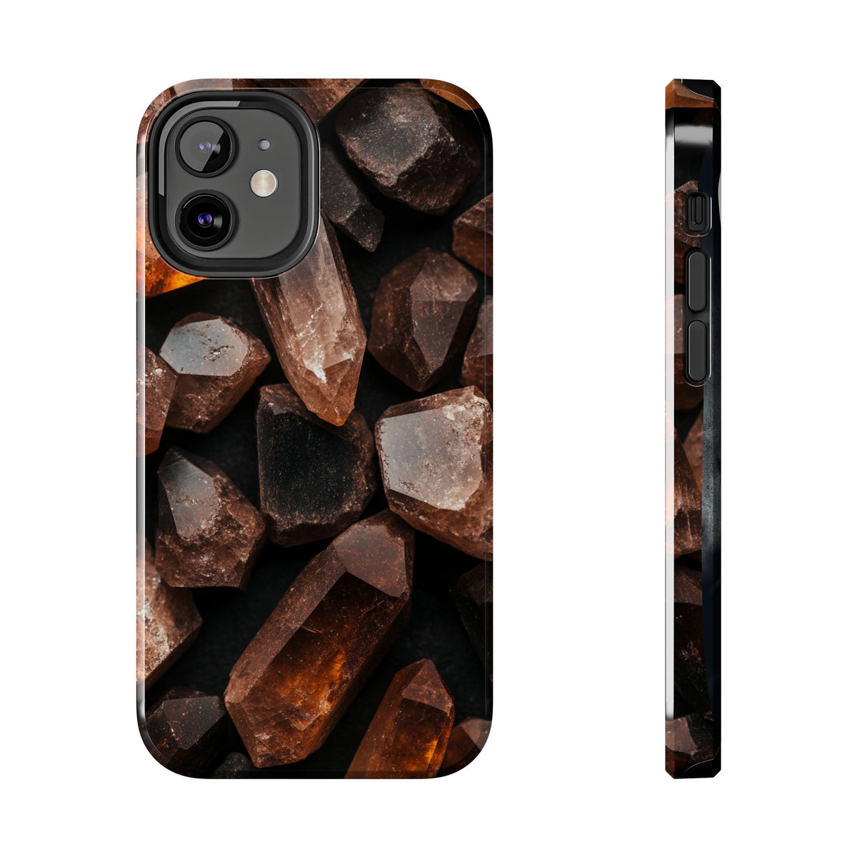 Fundas Premium MINUX para iPhone y Samsung Galaxy - Raw Amber Crystals