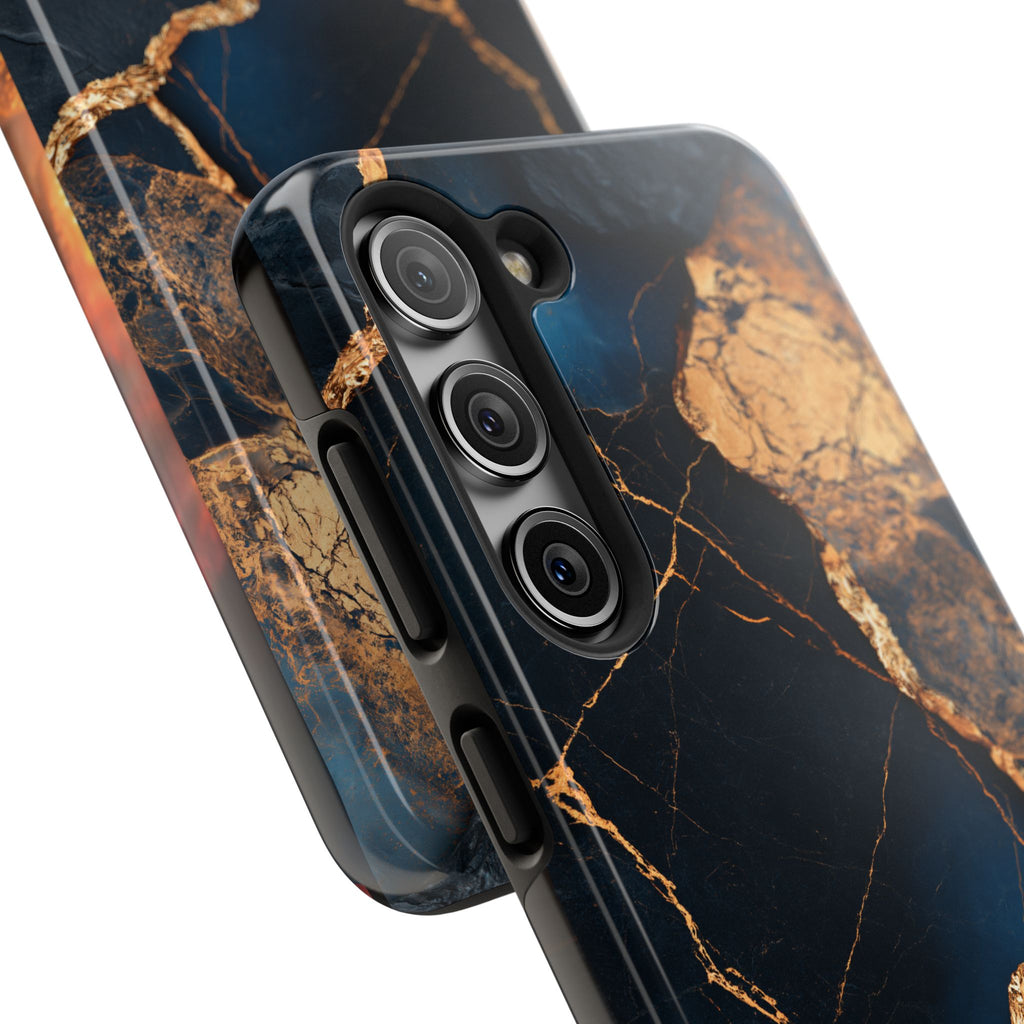 Funda Premium MINUX para iPhone y Samsung Galaxy - Golden Marble