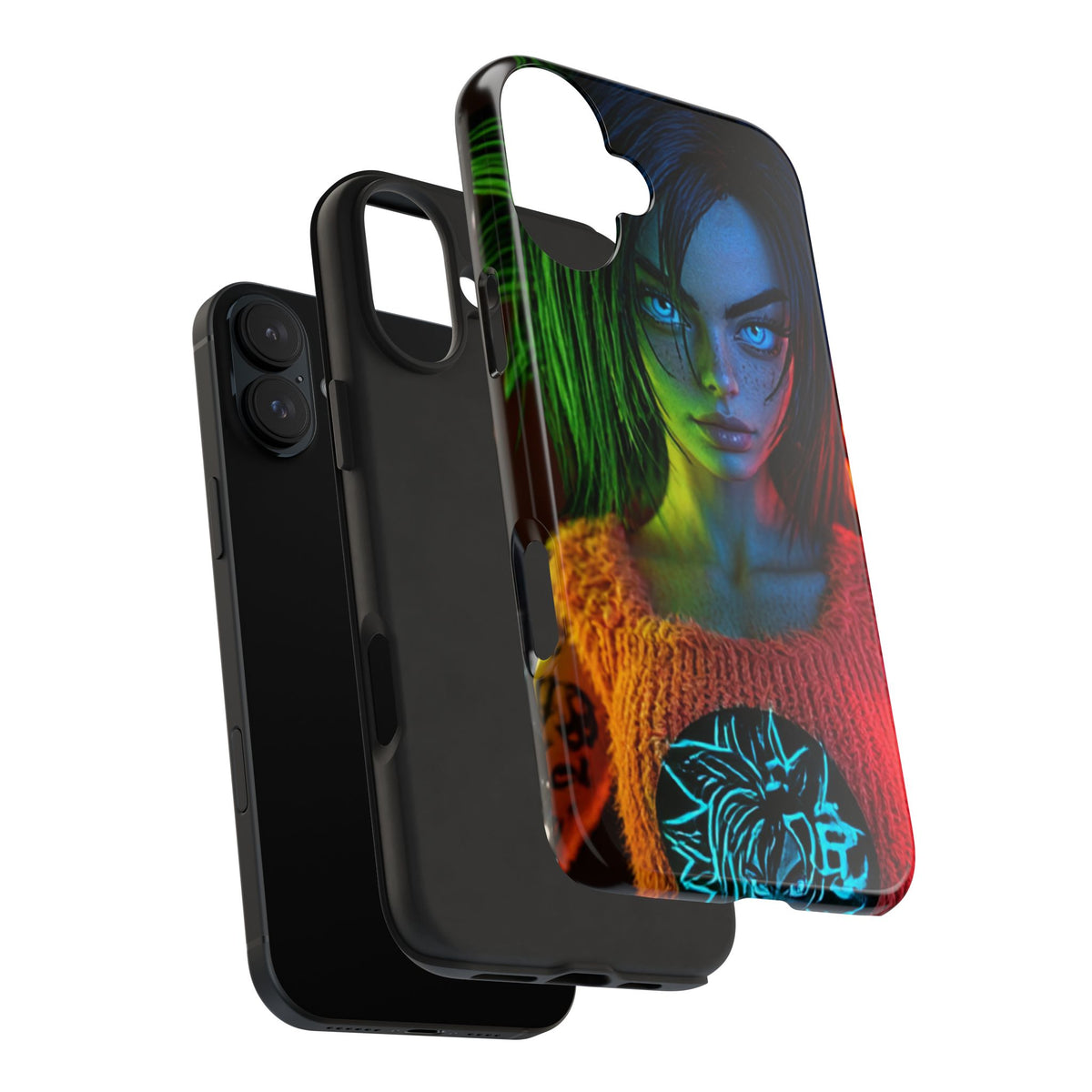 MINUX premium case - Neon girl 003