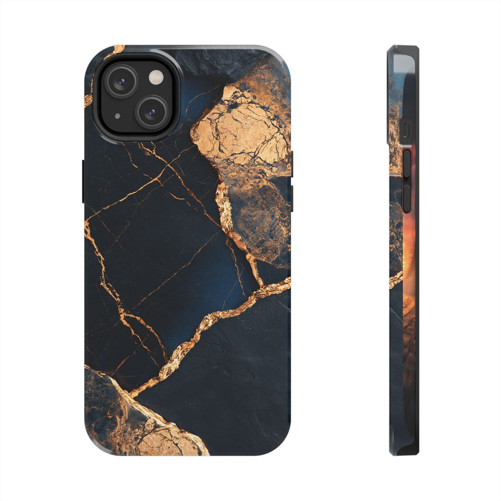 Funda Premium MINUX para iPhone y Samsung Galaxy - Golden Marble