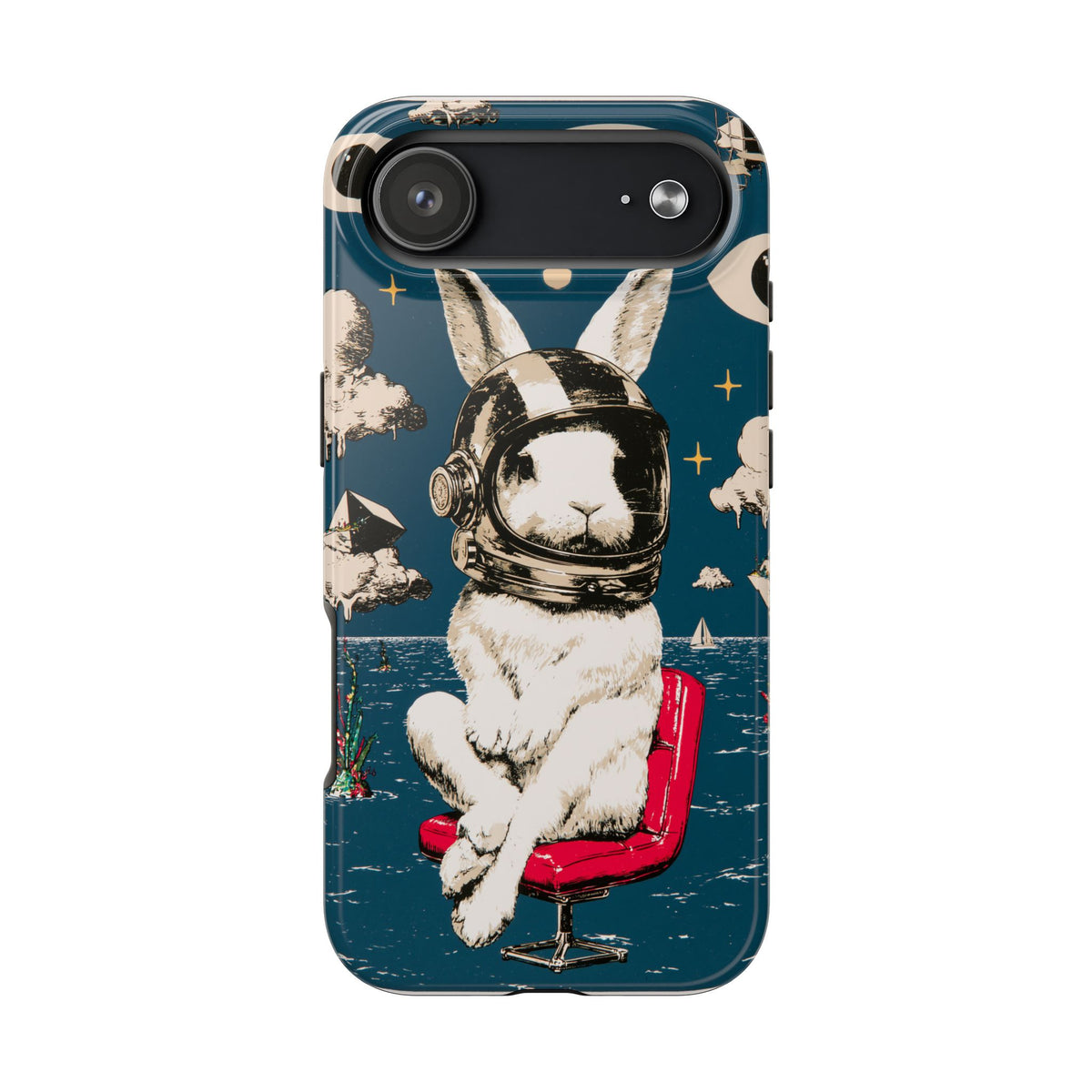 Fundas Premium MINUX para iPhone y Samsung Galaxy - Futuristic White Rabbit