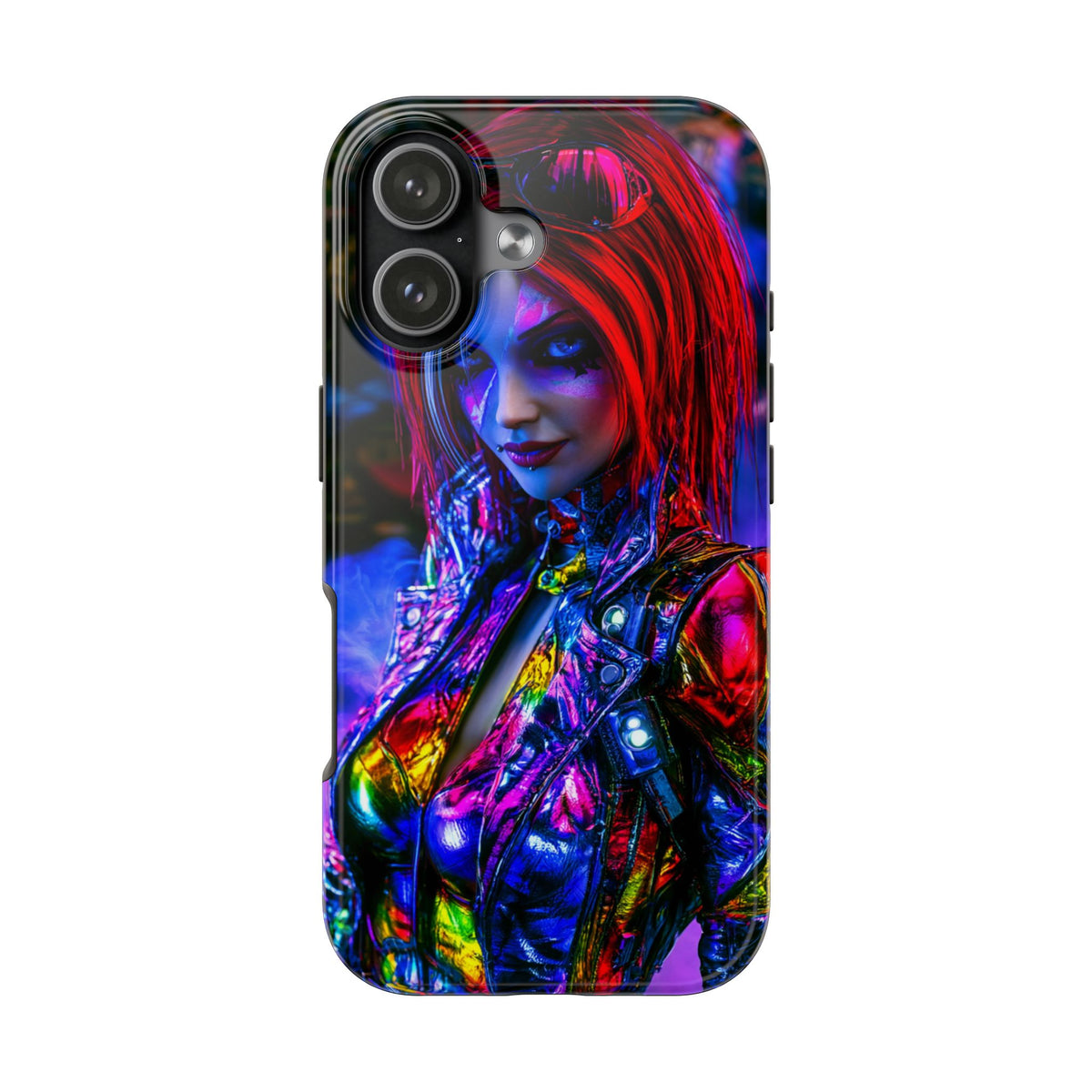 Funda Premium MINUX para iPhone y Samsung Galaxy - Cyberpunk Girl 001