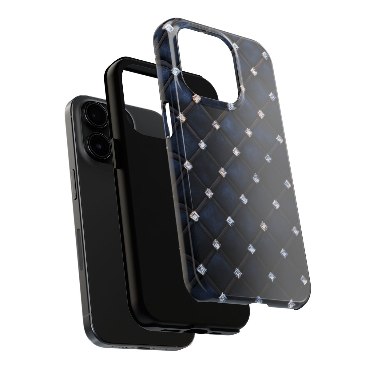 Fundas Premium MINUX para iPhone y Samsung Galaxy - Midnight Diamond Quilt