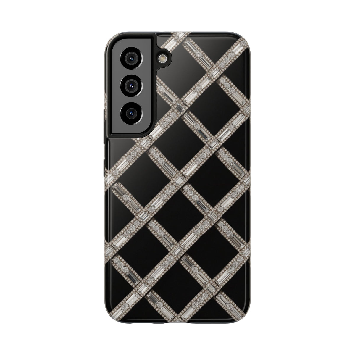 Fundas Premium MINUX para iPhone y Samsung Galaxy - Silver Diamond Lattice