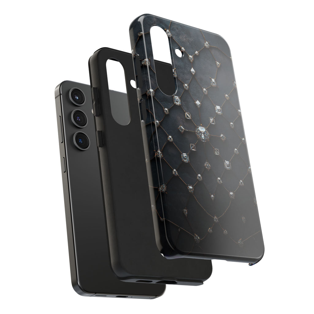 Fundas Premium MINUX para iPhone y Samsung Galaxy - Obsidian Diamond Filigree