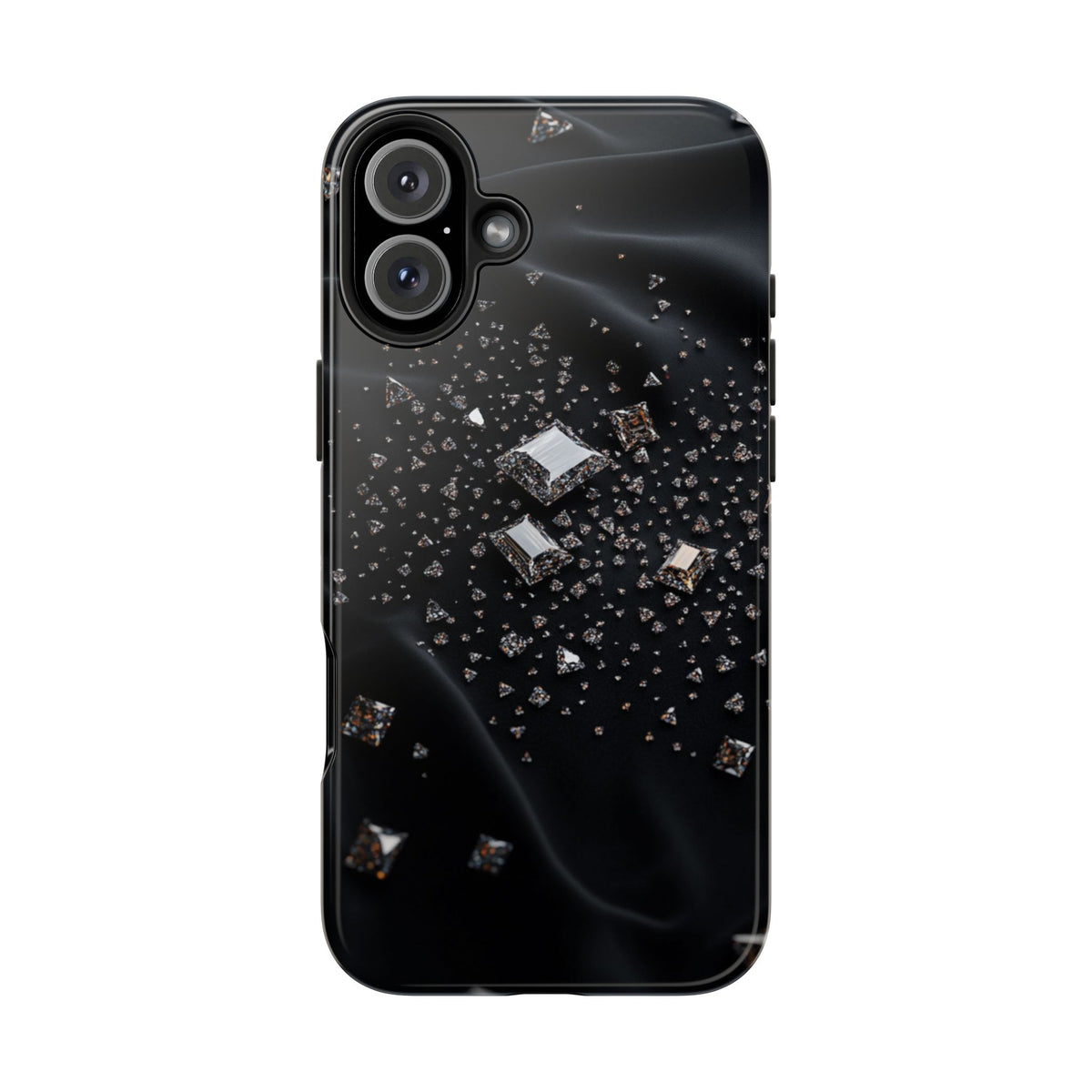 Fundas Premium MINUX para iPhone y Samsung Galaxy - Diamond Black Silk