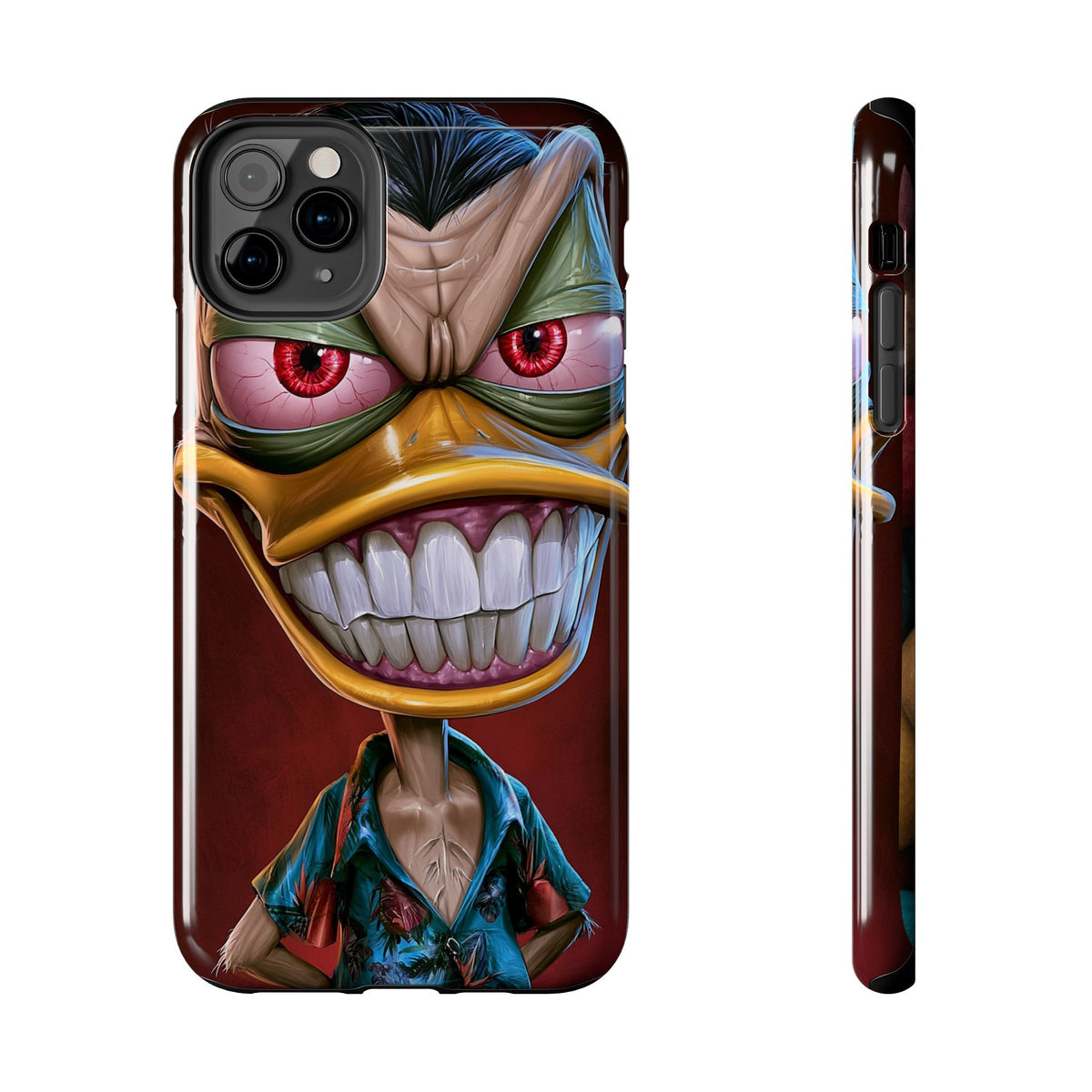 Funda Premium MINUX para iPhone y Samsung Galaxy - 3D Evil Duck 001