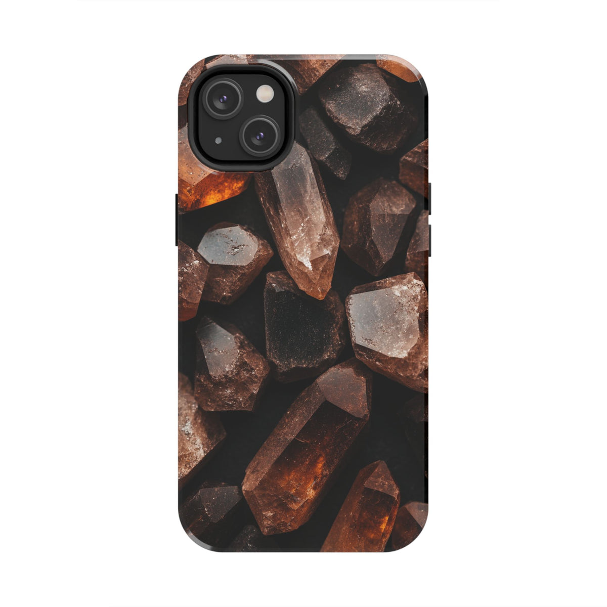 Fundas Premium MINUX para iPhone y Samsung Galaxy - Raw Amber Crystals