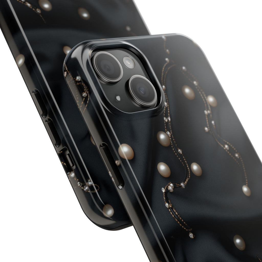 Fundas Premium MINUX para iPhone y Samsung Galaxy - Pearl Chain Velvet