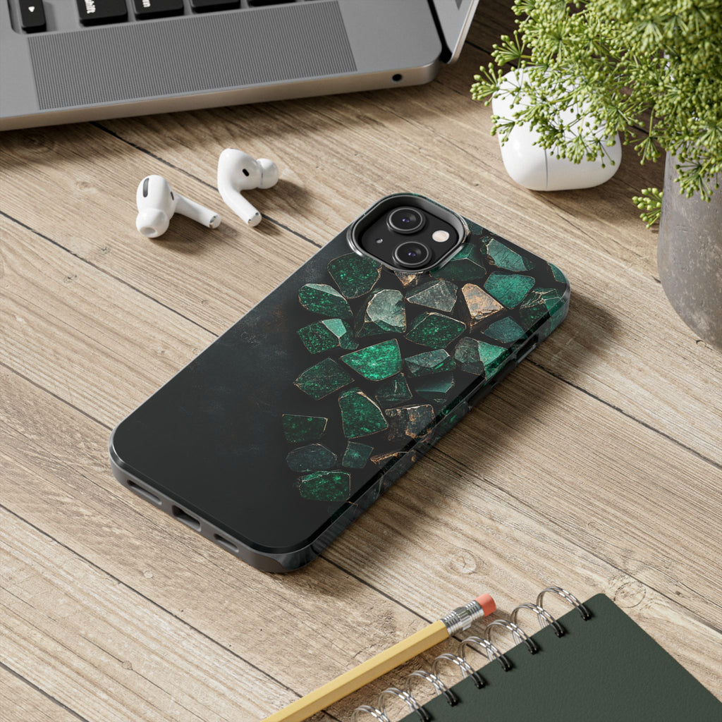 Fundas Premium MINUX para iPhone y Samsung Galaxy - Emerald Crystal Scatter