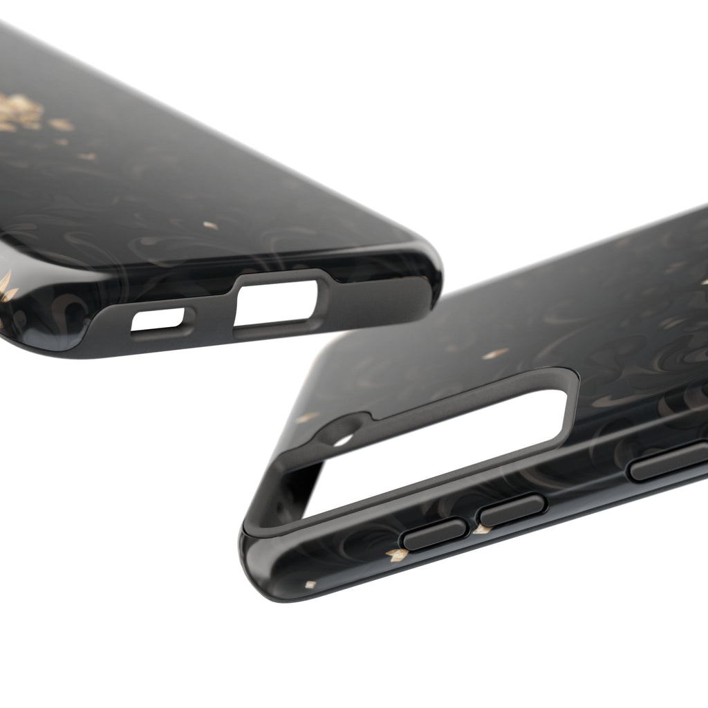 Fundas Premium MINUX para iPhone y Samsung Galaxy - Black Gold Fleur Pattern