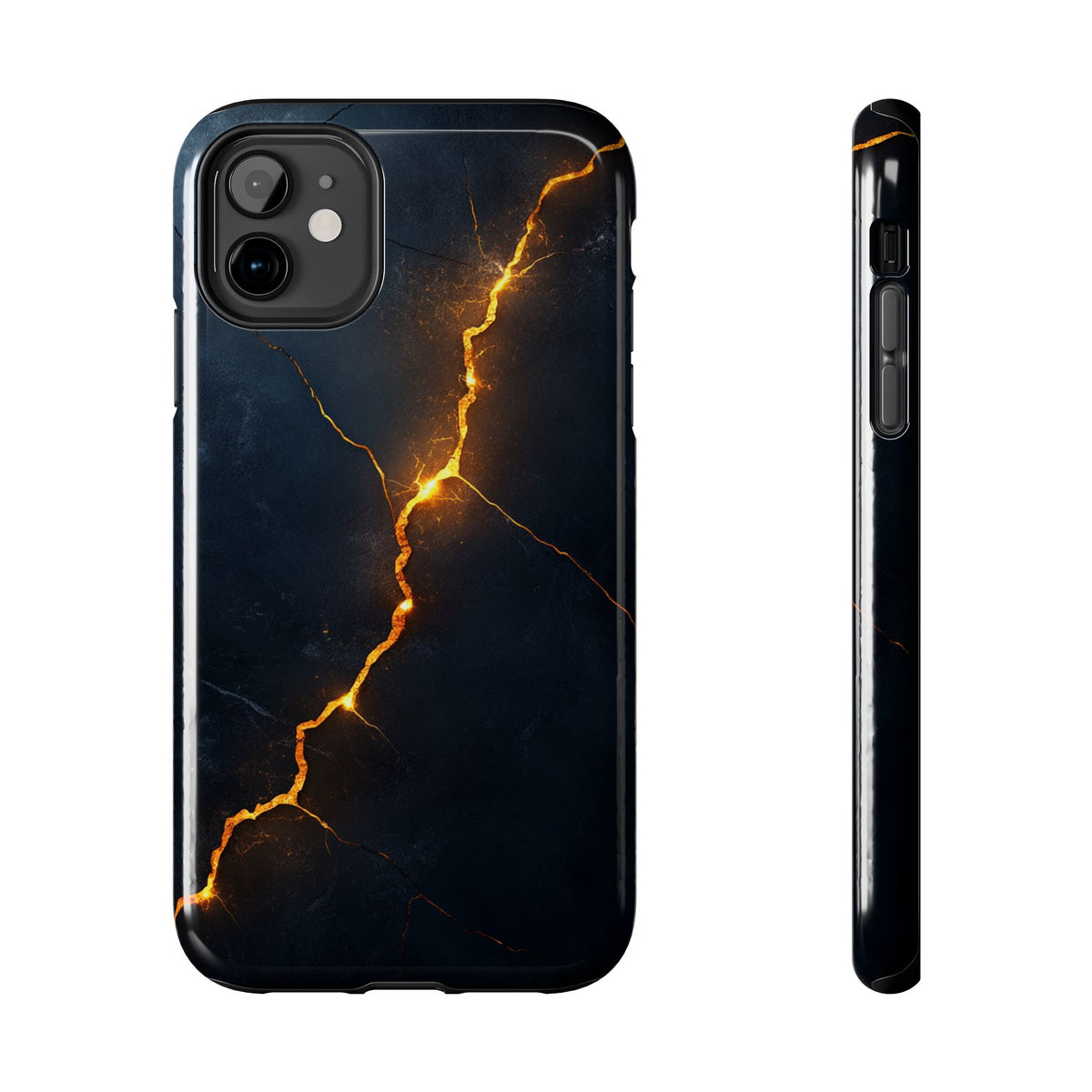Fundas Premium MINUX para iPhone y Samsung Galaxy - Electric Gold Vein