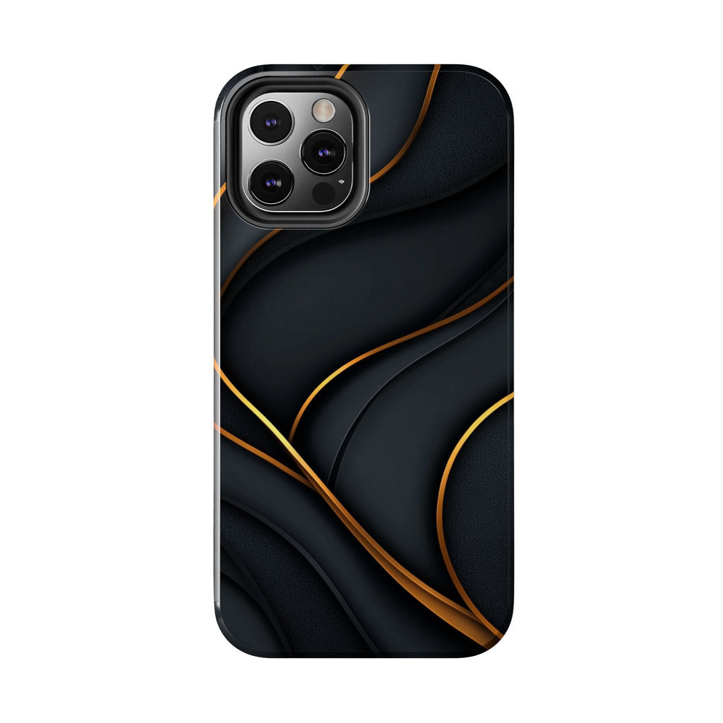 Fundas Premium MINUX para iPhone y Samsung Galaxy - Golden Silk Curves