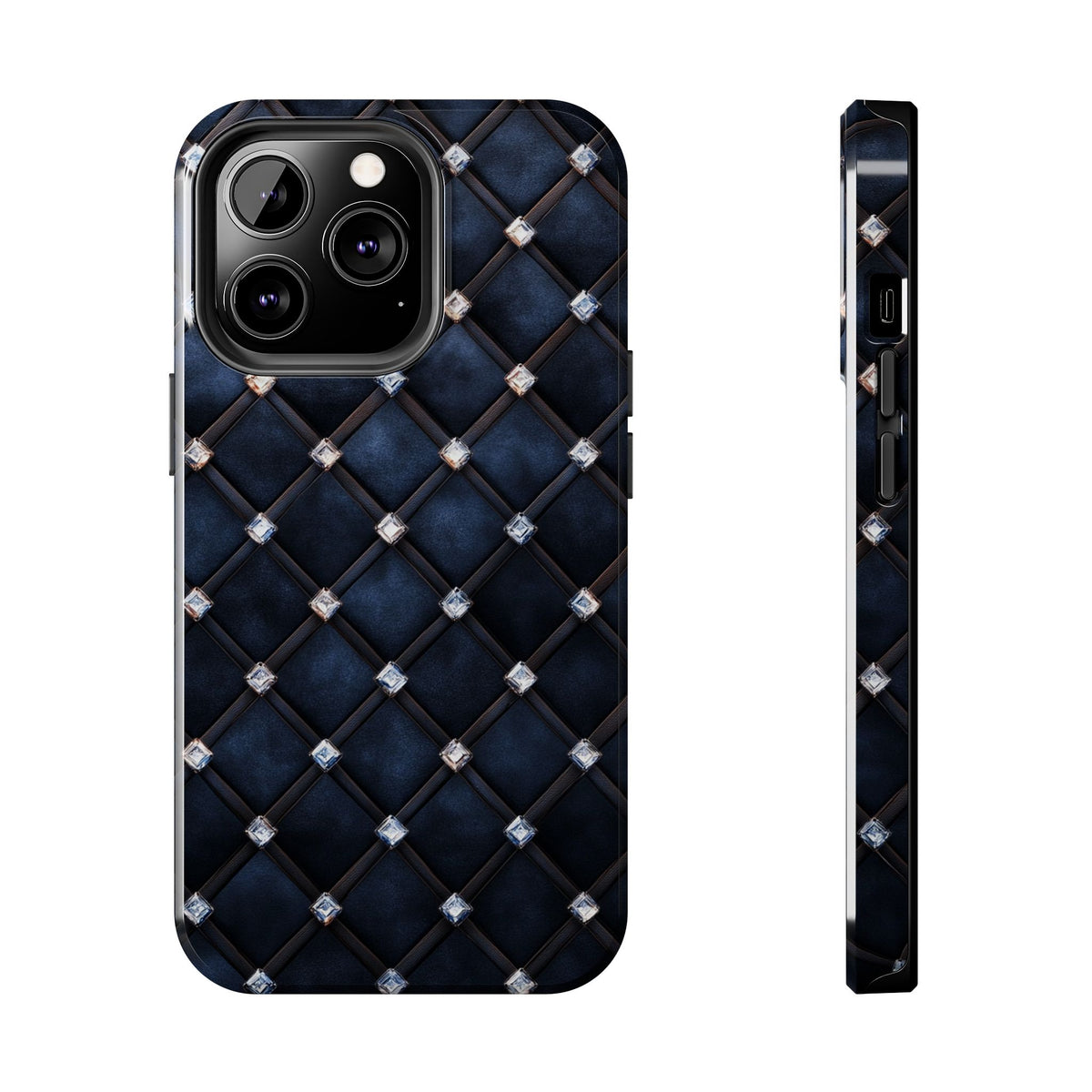Fundas Premium MINUX para iPhone y Samsung Galaxy - Midnight Diamond Quilt