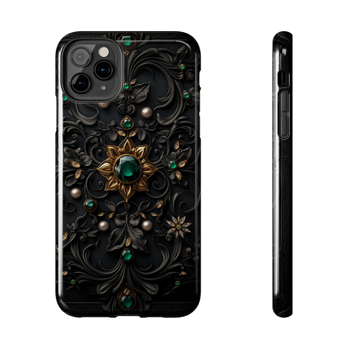 Fundas Premium MINUX para iPhone y Samsung Galaxy - Emerald Gothic Relic