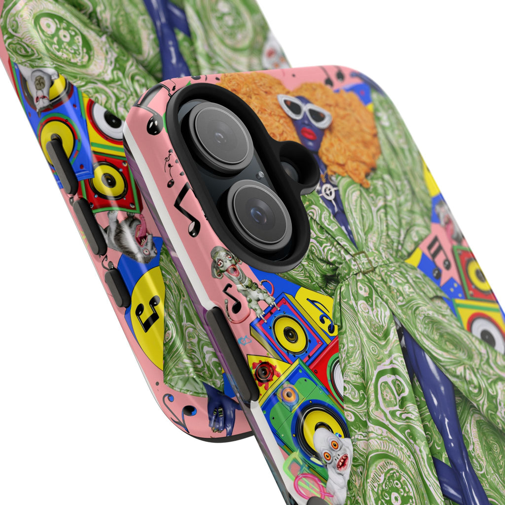 Fundas Premium MINUX para iPhone y Samsung Galaxy - Neon Tech Creature