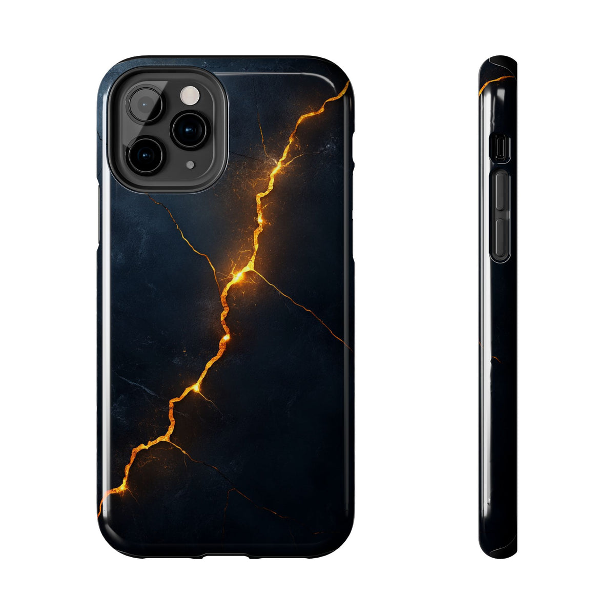Fundas Premium MINUX para iPhone y Samsung Galaxy - Electric Gold Vein