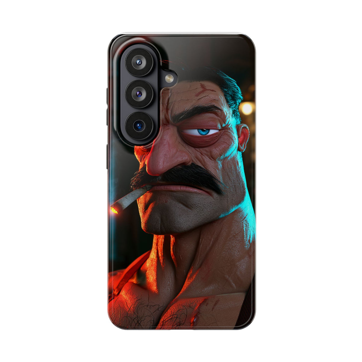 Funda Premium MINUX para iPhone y Samsung Galaxy - 3D Mustache Man 001
