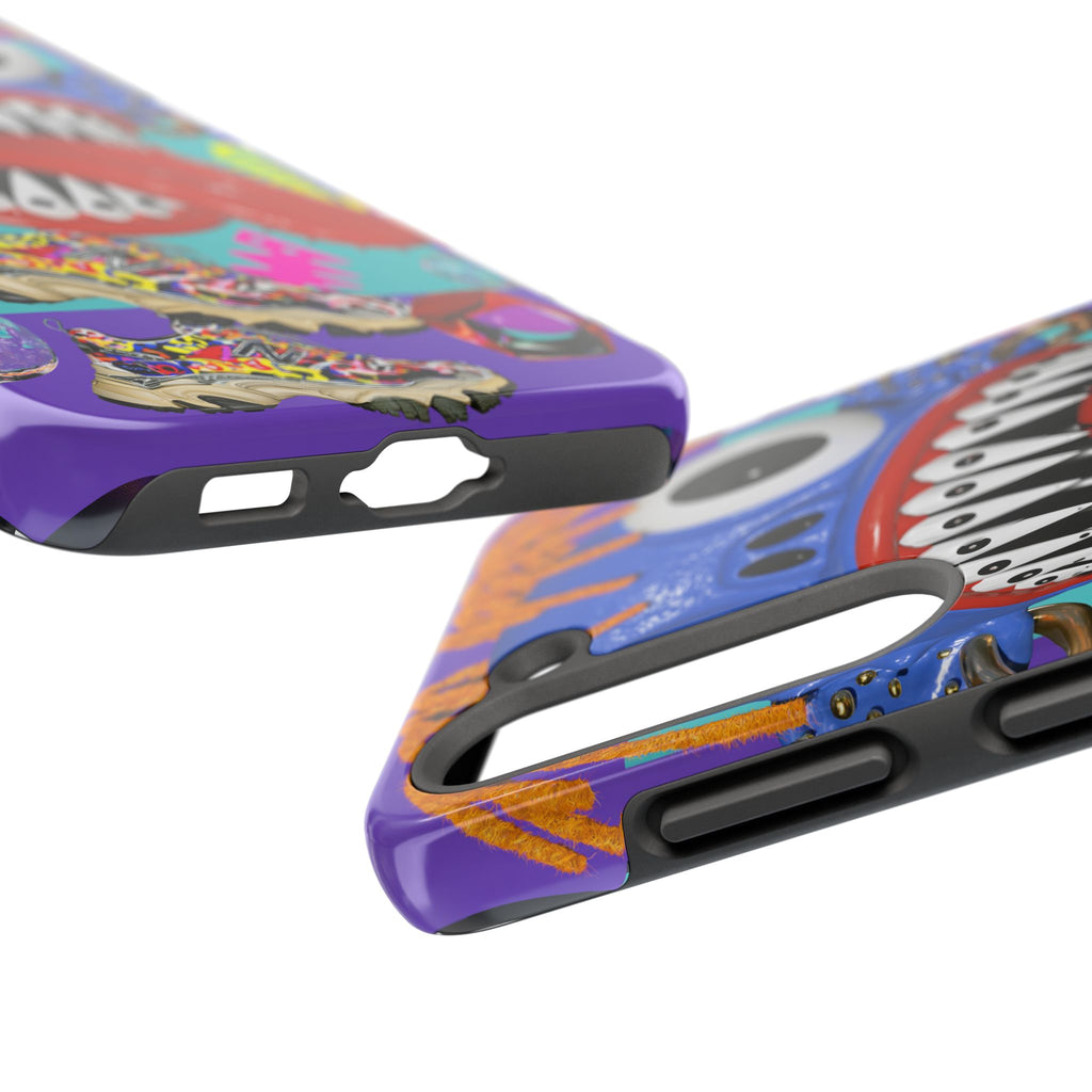 Fundas Premium MINUX para iPhone y Samsung Galaxy - Blue Monster Riot
