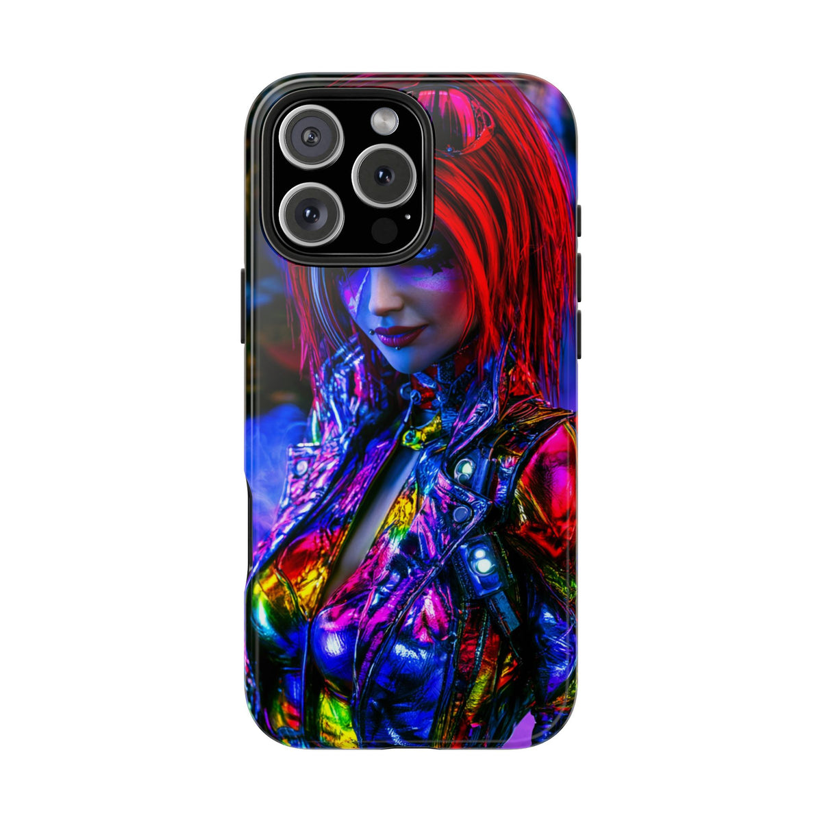 Funda Premium MINUX para iPhone y Samsung Galaxy - Cyberpunk Girl 001