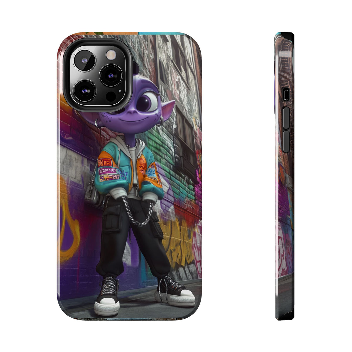 Funda Premium MINUX para iPhone y Samsung Galaxy - Purple Alien