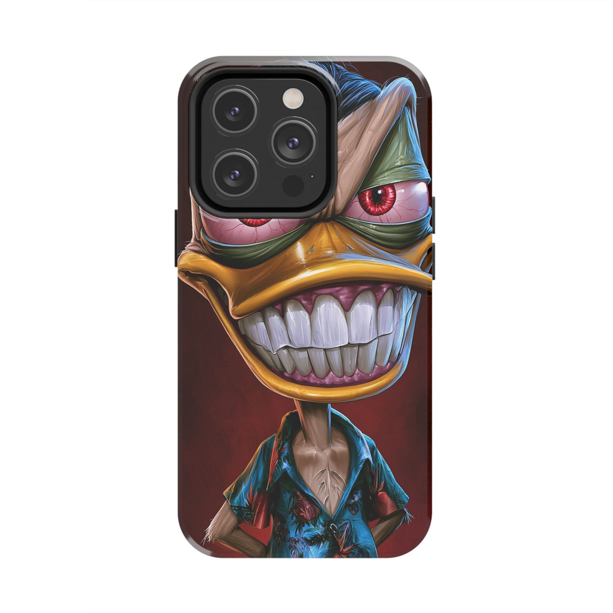 Funda Premium MINUX para iPhone y Samsung Galaxy - 3D Evil Duck 001