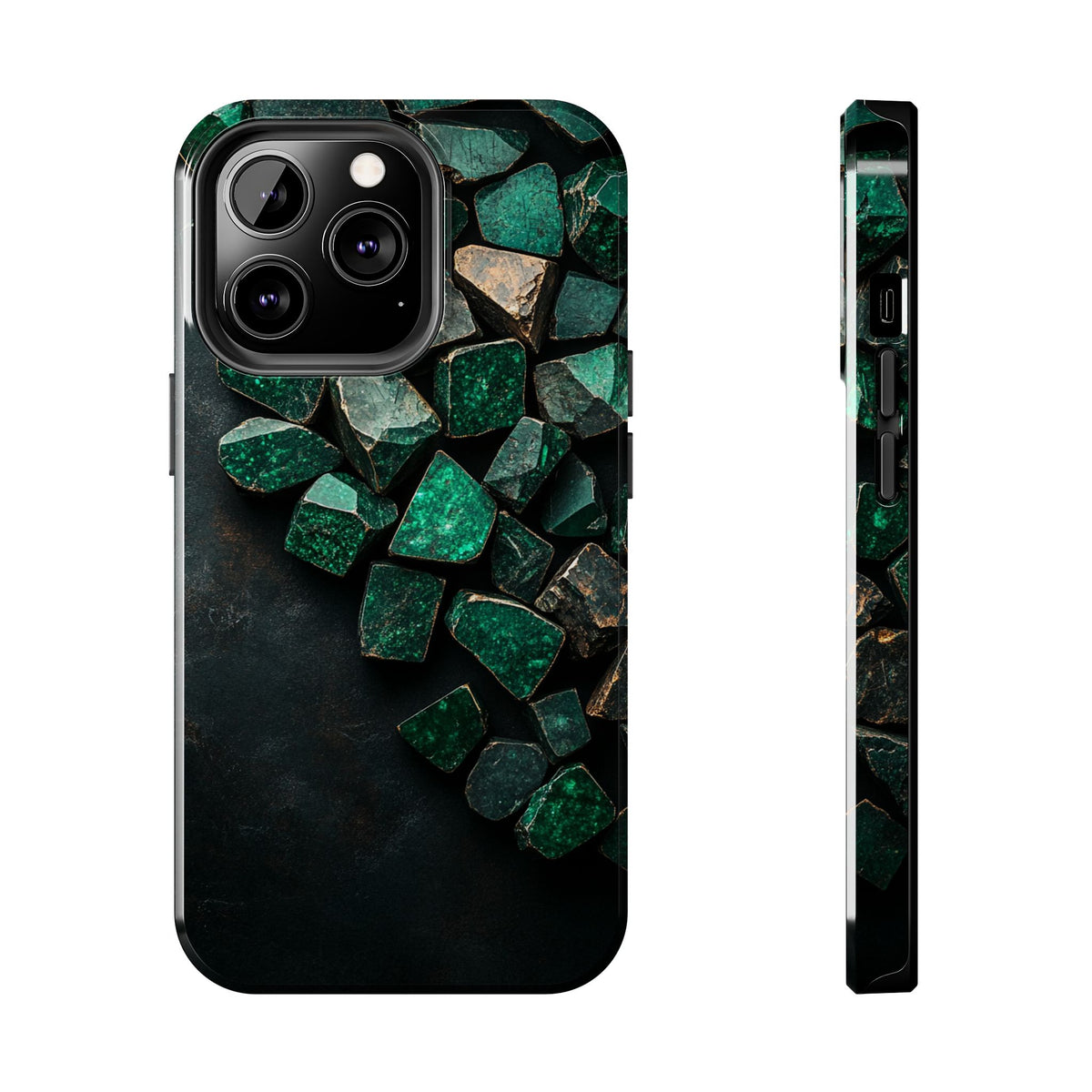 Fundas Premium MINUX para iPhone y Samsung Galaxy - Emerald Crystal Scatter